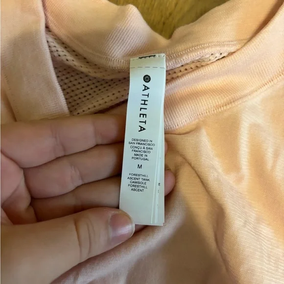 NWT Athleta Orchid Pink Seamless Fitted Ruched Foresthill Wool Ascent Tank M - Picture 6 of 7